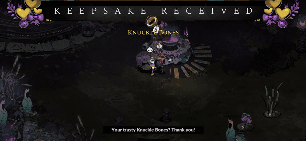 Knuckle Bones Keepsake in Hades 2