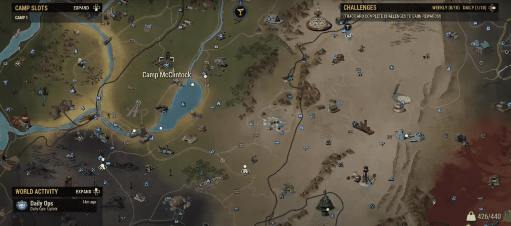 Camp McClintock location Fallout 76