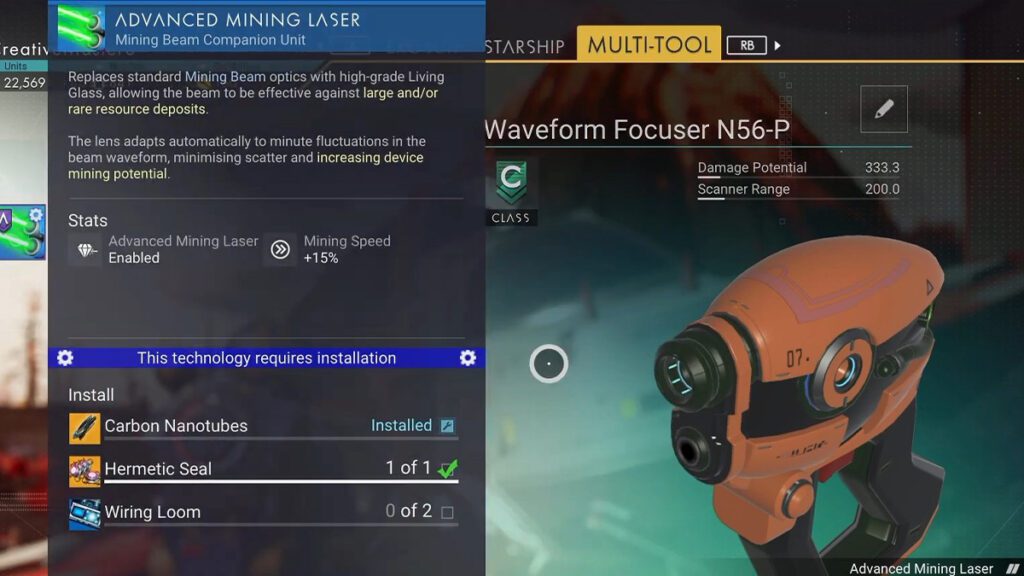 advanced mining laser nms no mans sky