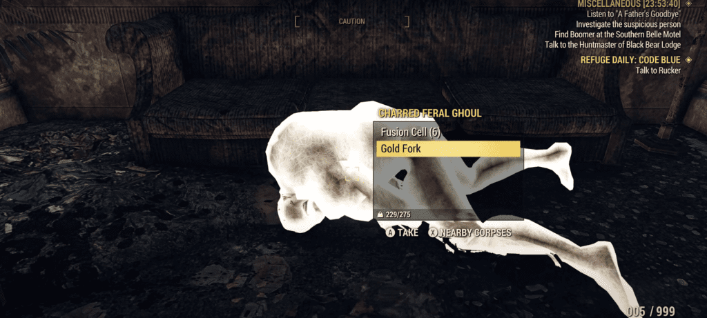 ghoul farming for gold plated items in Fallout 76