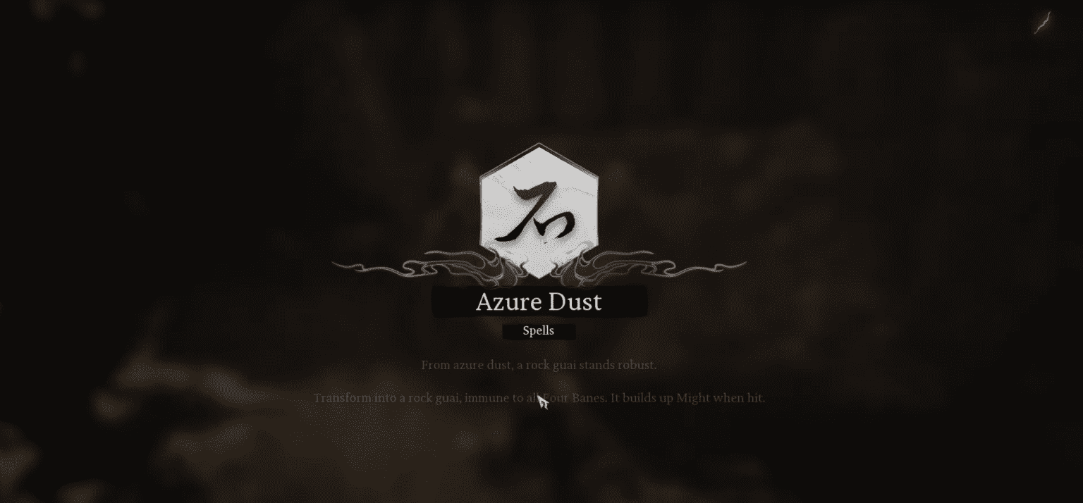 Azure Dust Spell Man-In-Stone Black Myth Wukong