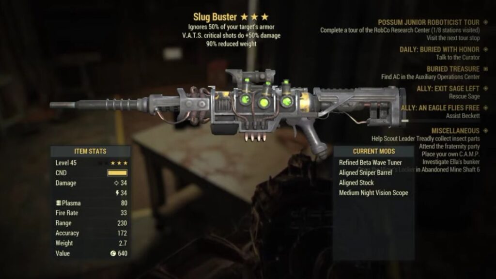 Fallout 76 Slug Buster Stats