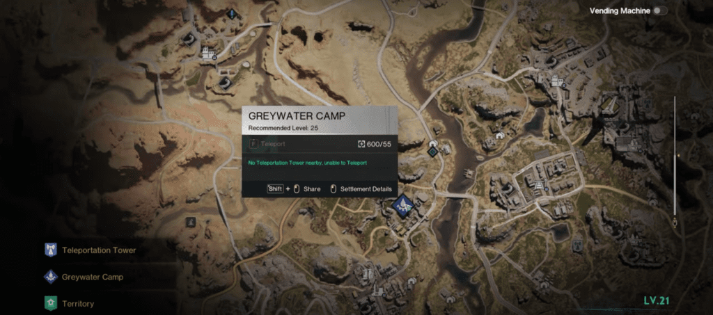 Greywater Camp Once Human map