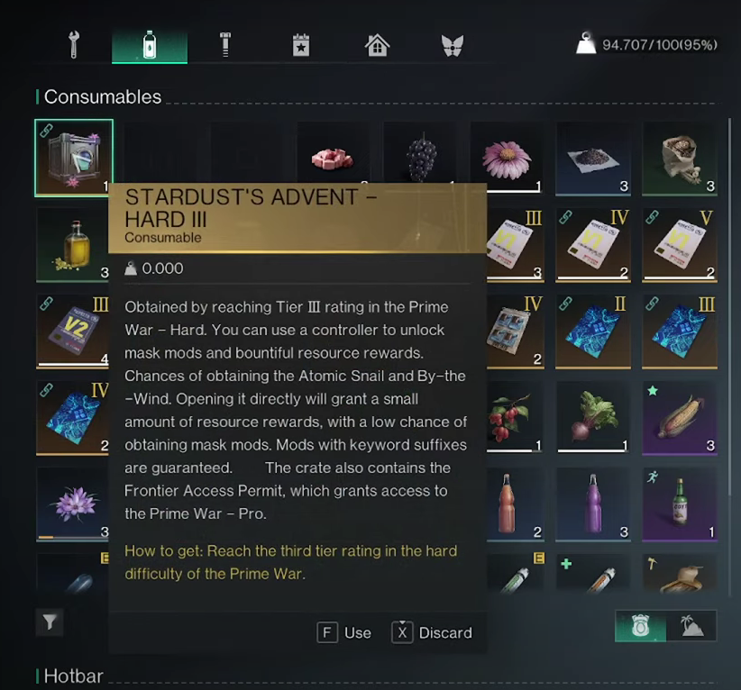 Stardust Advent Hard Tier 3 description Once Human