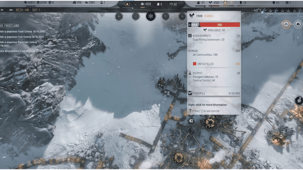 Food in Frostpunk 2