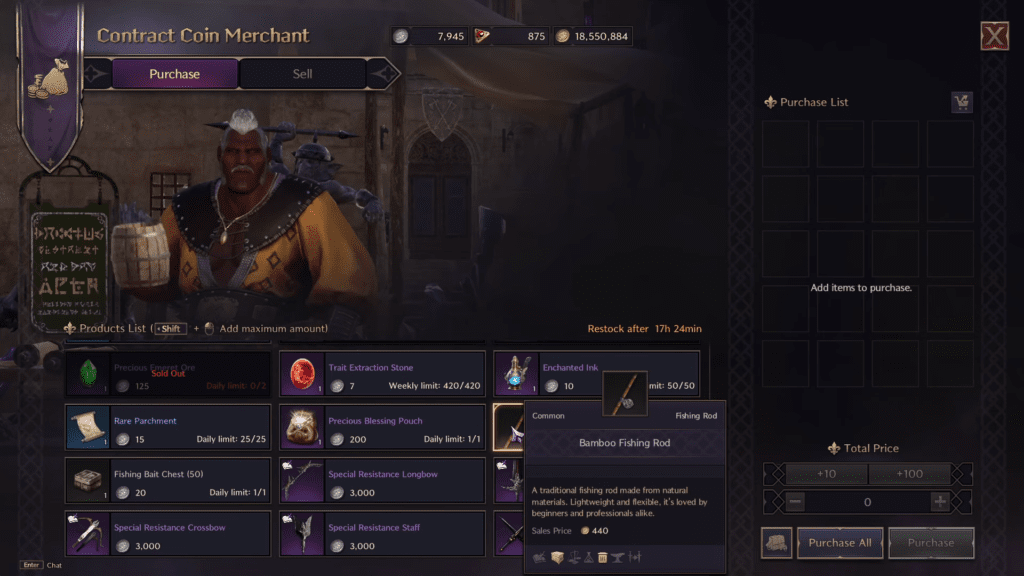 Throne & Liberty Contract Coin Merchant Fishing Guide