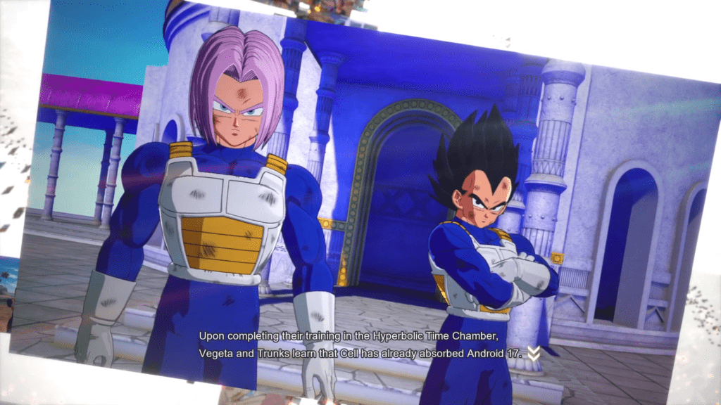 Vegeta and Trunks in Dragon Ball Sparking Zero