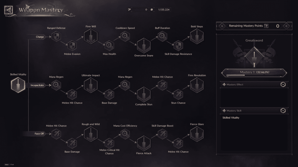 Weapon Mastery Section Thrones & Liberty