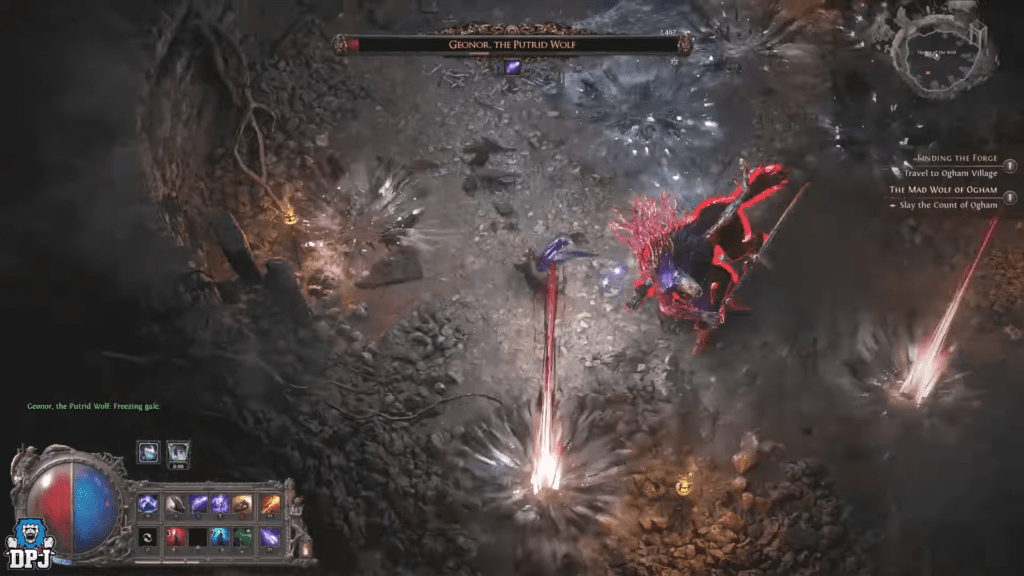 Blood Beam Attack Geonor Path of Exile 2