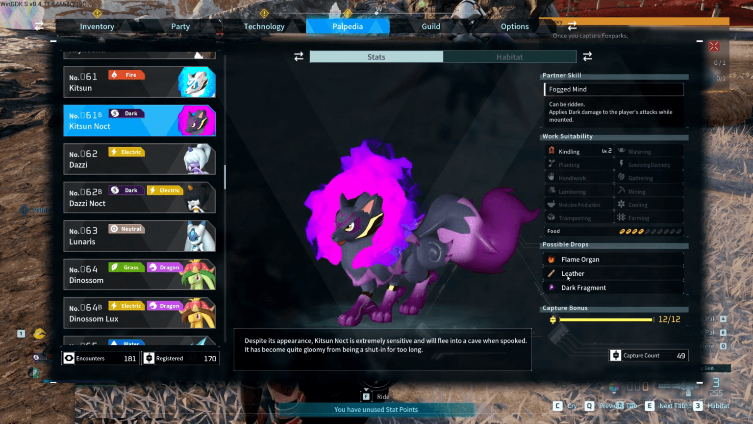 Dark Elemental Palworld