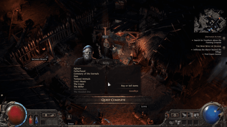 Finding the Forge Renly Quest Path of Exile 2