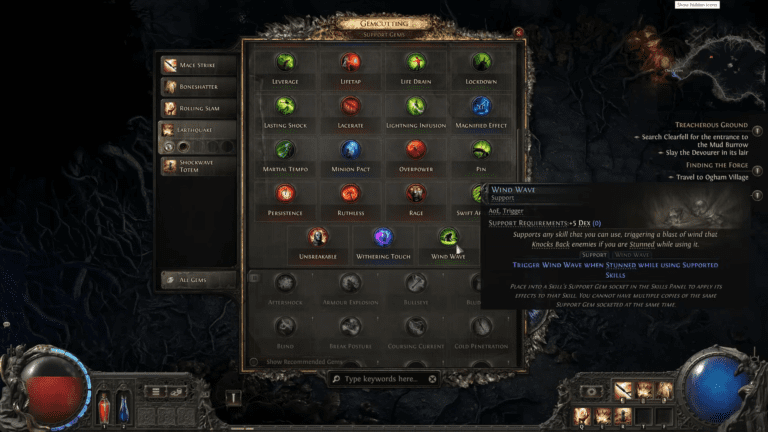 Gemcutting Uncut Gem Skill Gems Path of Exile 2