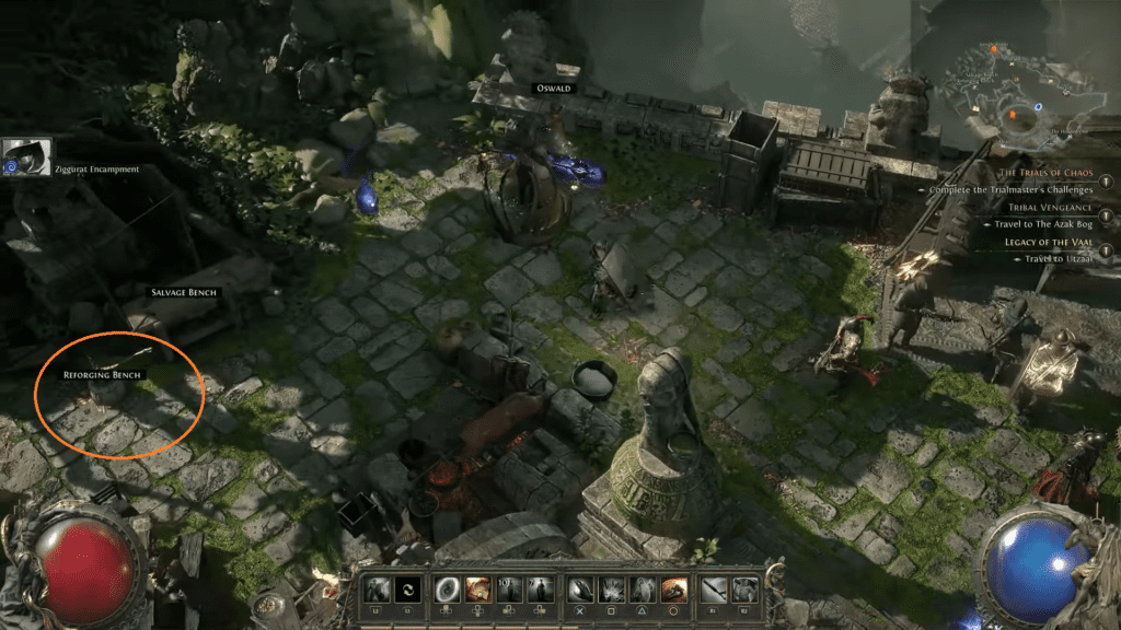 Reforging Bench From Camp Outside Path of Exile 2