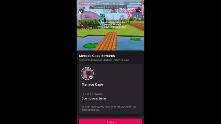 How To Get The Minecraft TikTok Menace Cape