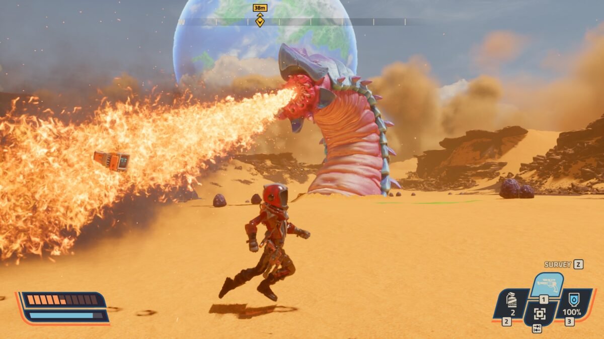 Revenge of the Savage Planet Fire Worm Boss Fight