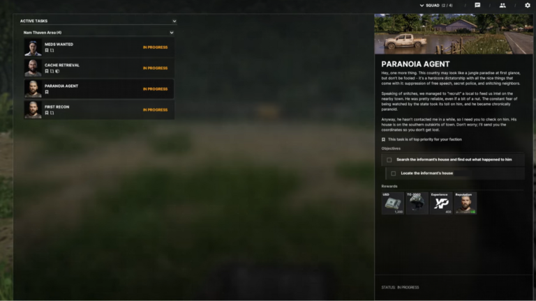 Gray Zone Warfare 0.3: Paranoia Agent Task Guide