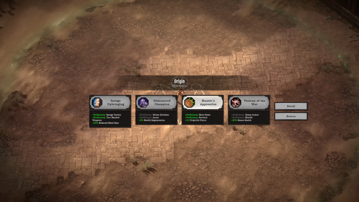 Origin Choices Conquest Dark