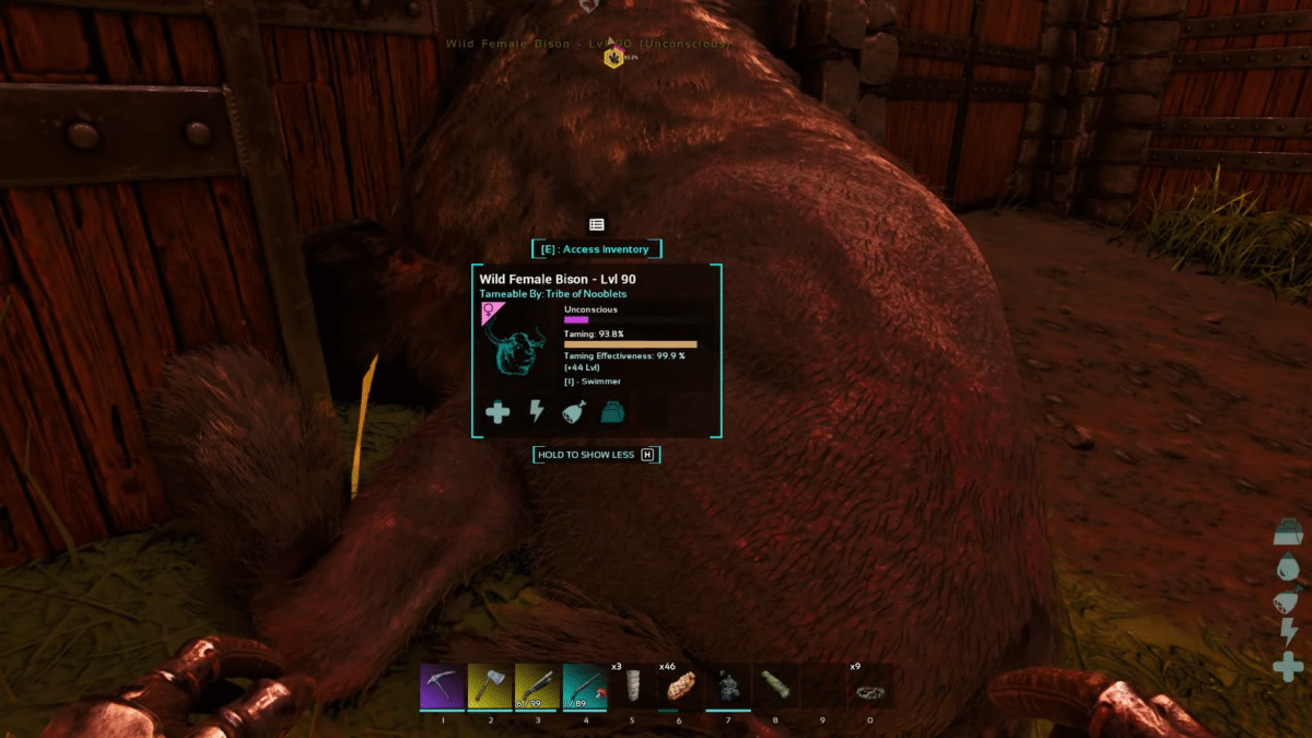 Taming Progress Animal Bison ARK