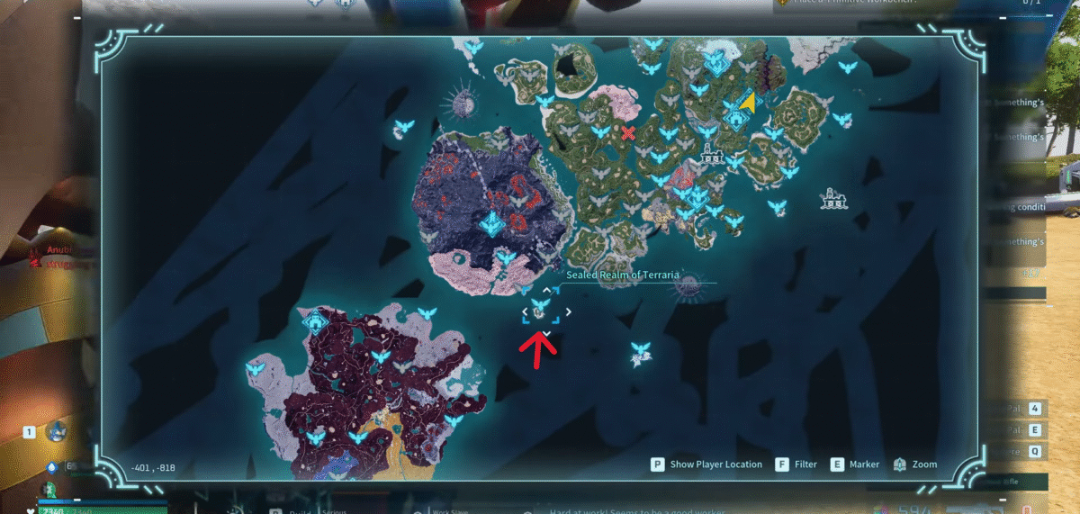 palworld tides of terraria sealed realm island