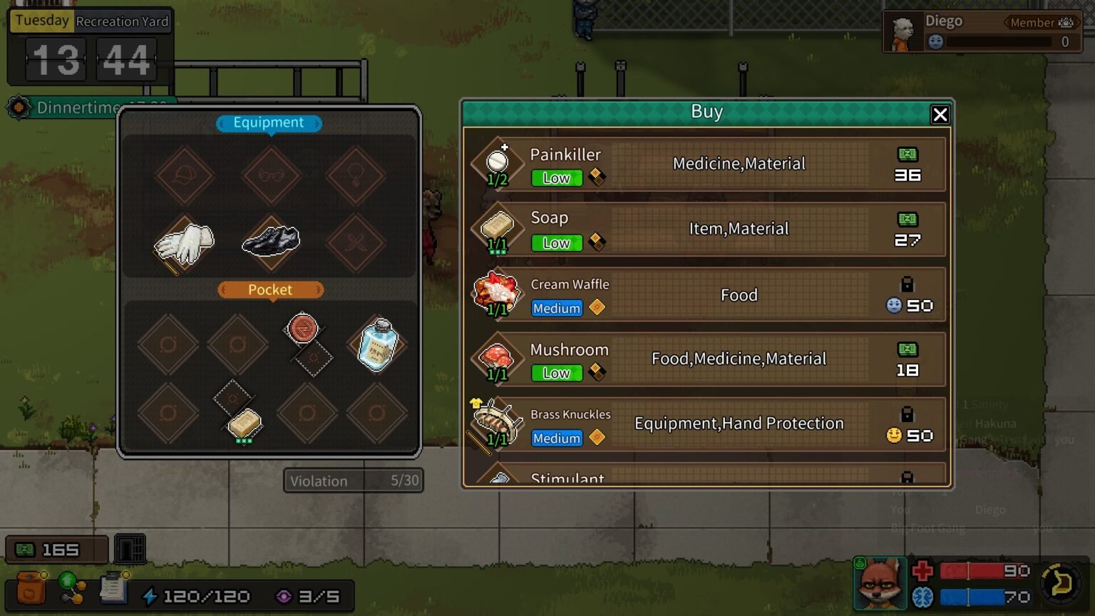 Trading Item List Back to the Dawn