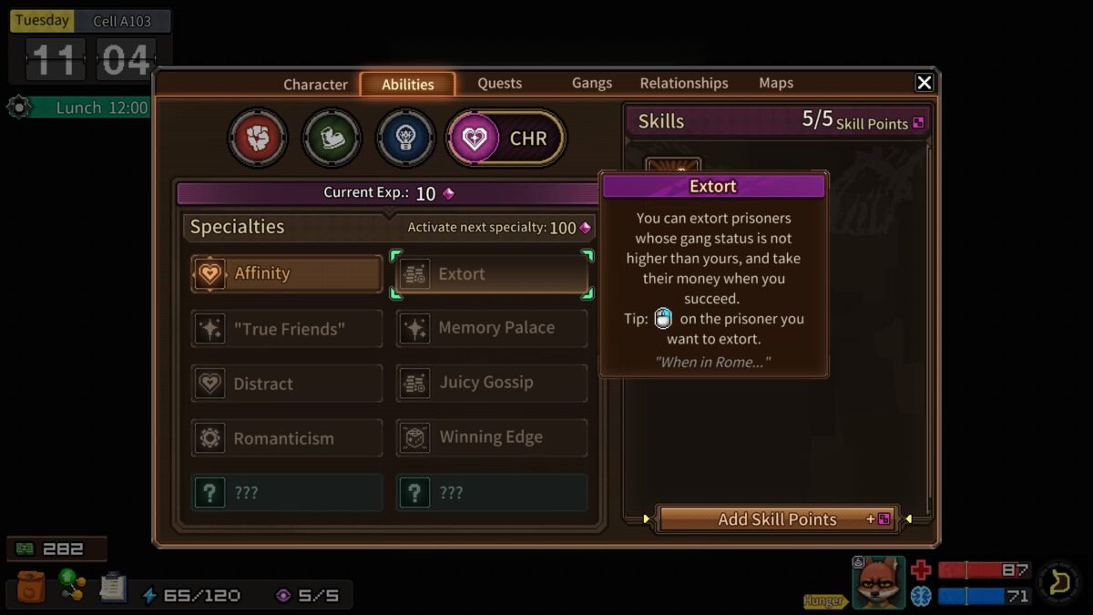 Skill Tree Back to the Dawn