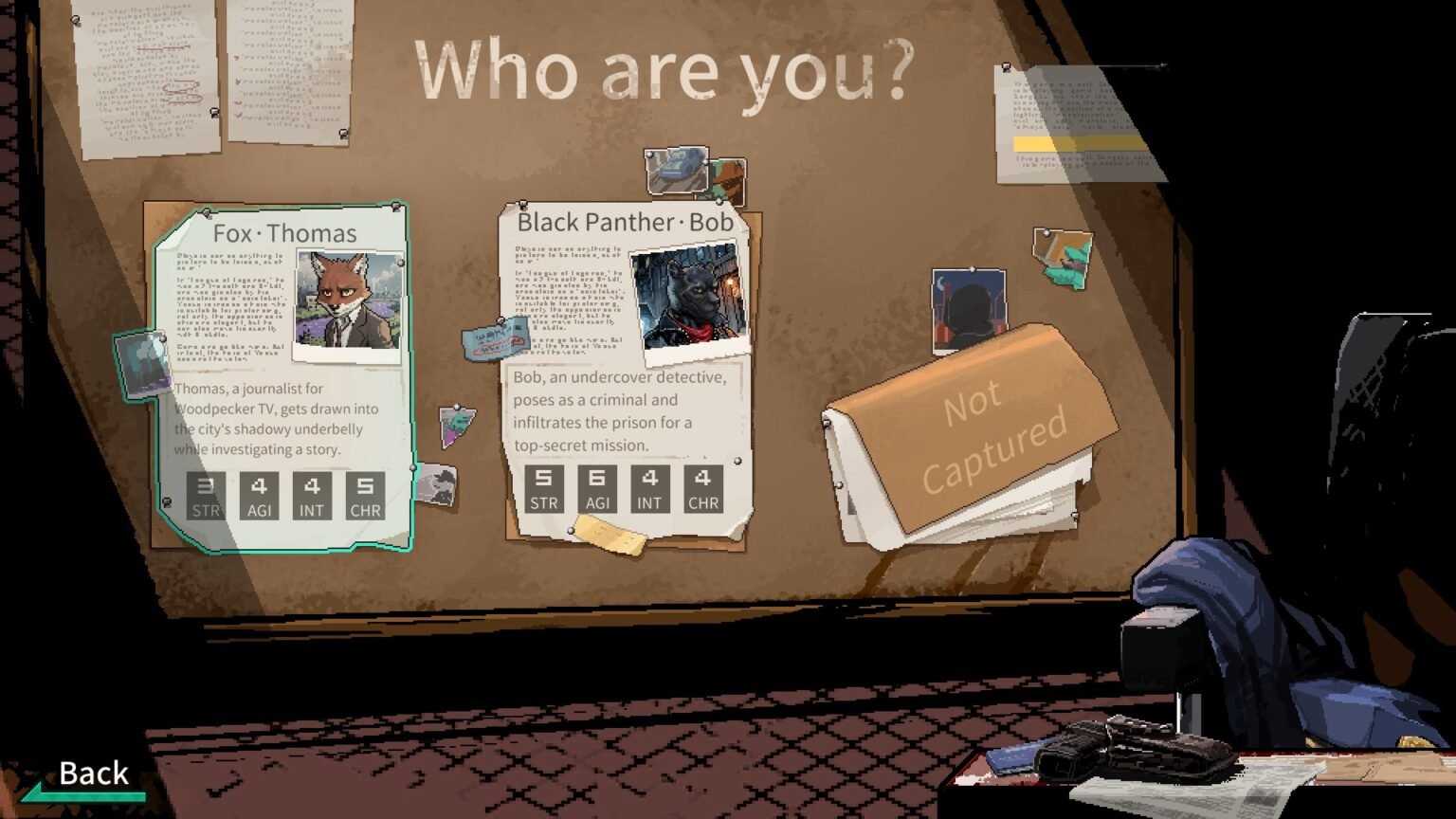 Character Selection Screen Back to the Dawn