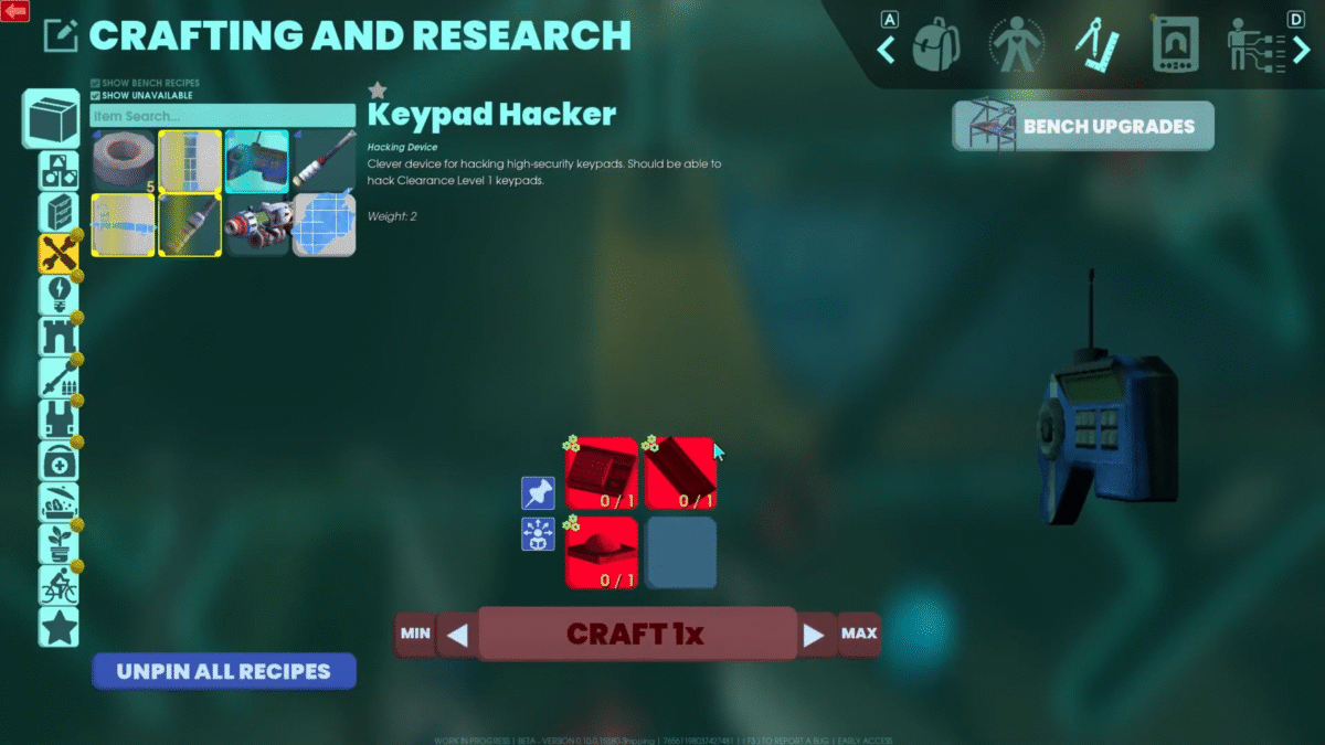 How To Get the Keypad Hacker in Abiotic Factor