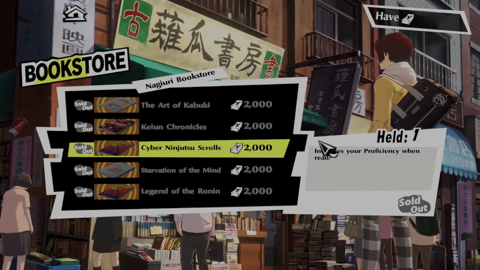 Book Store List Persona 5 The Phantom X