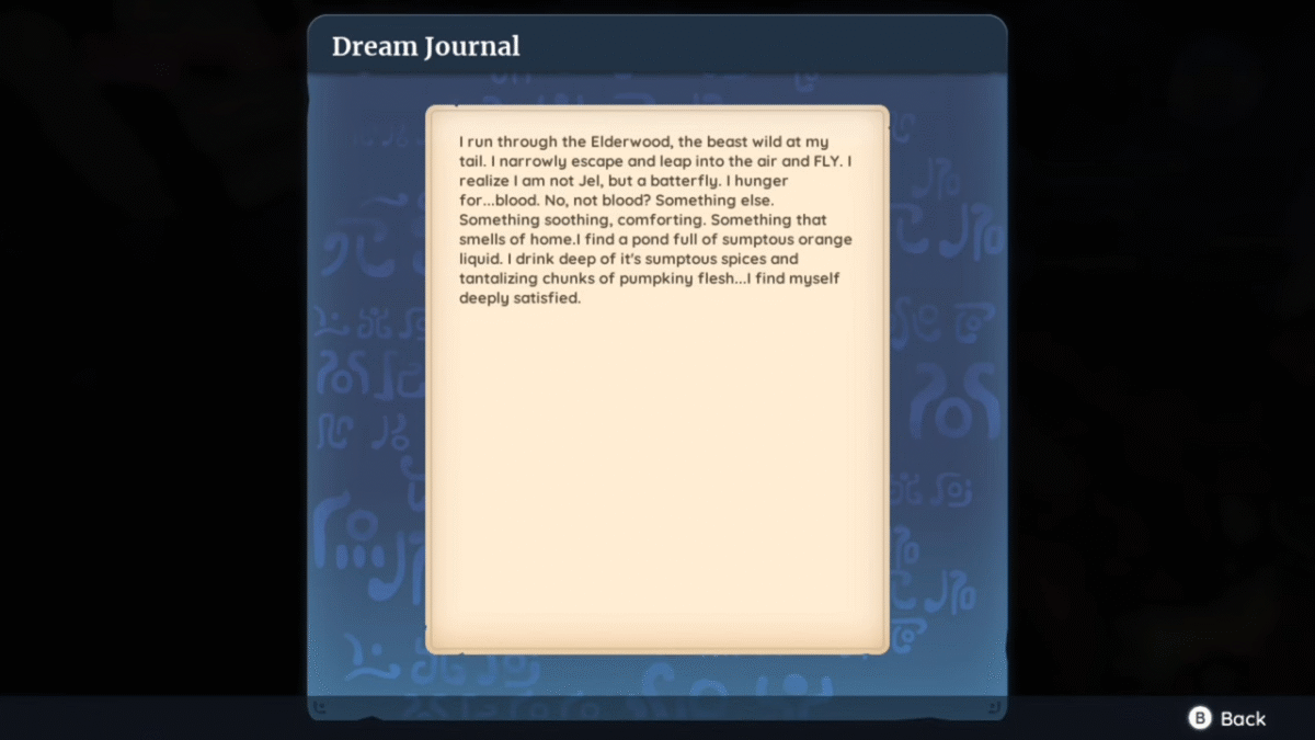 food for thought quest palia dream journal