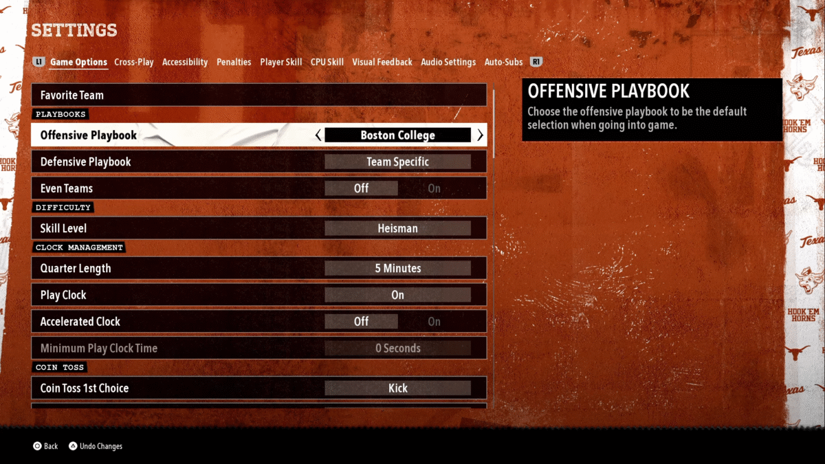 Game Setting Options College Football 26 (1)