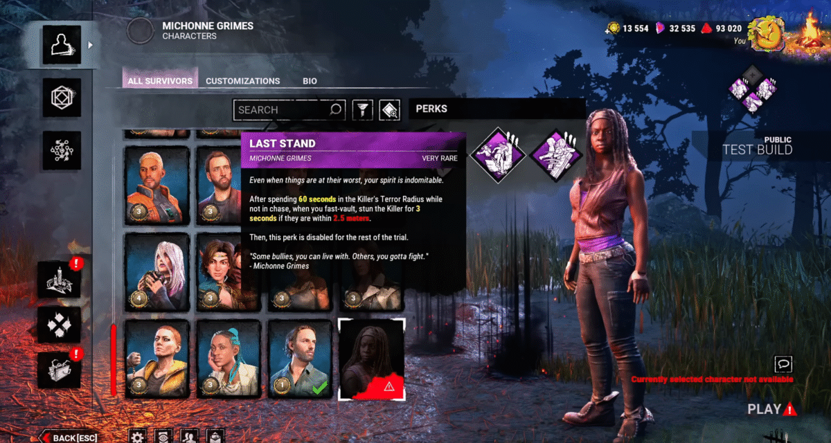 Best Michonne Build Dead by Daylight