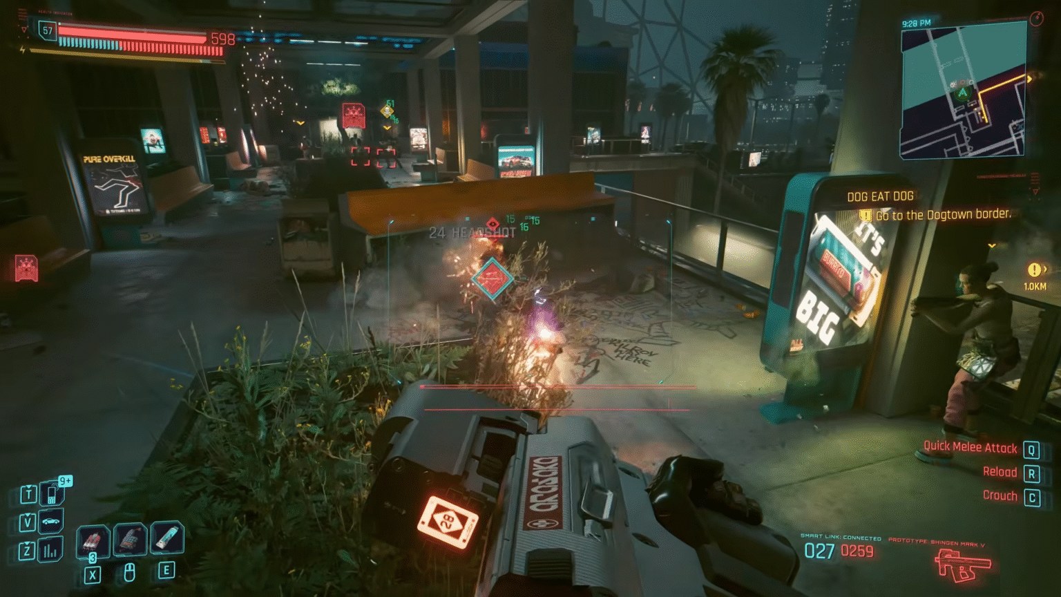 Cyberpunk 2077 Gameplay Gun Shooting Quickhack