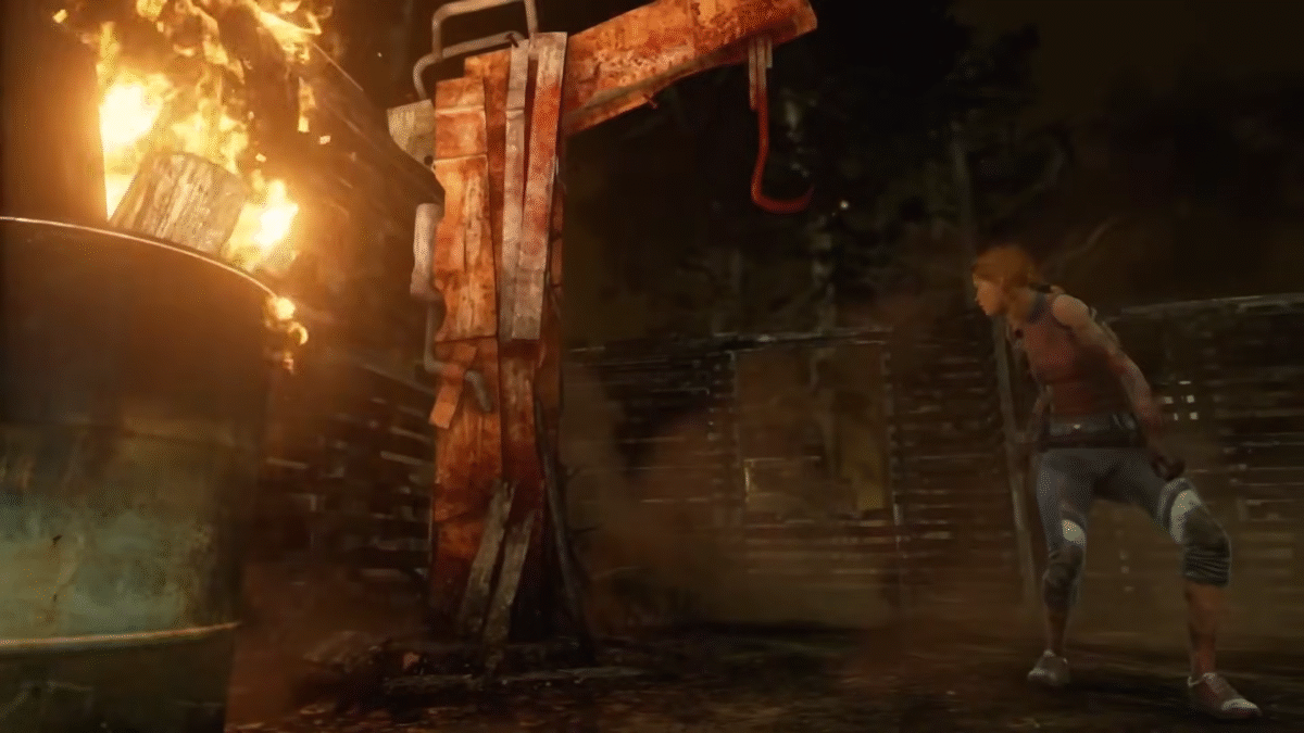 Dead by Daylight Hook and Meg Survivor in Scene