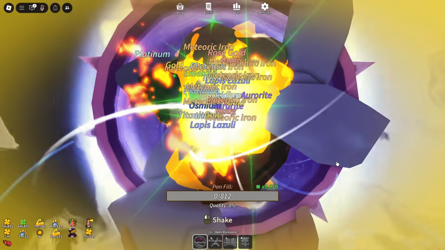 Prospecting Roblox Quality Minerals on Pan