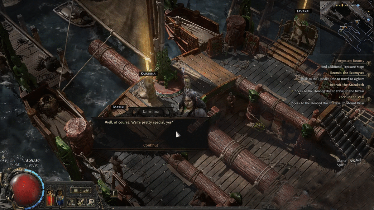 Path of Exile 2 Kaimana NPC at Kingsmarch Town Near Docks