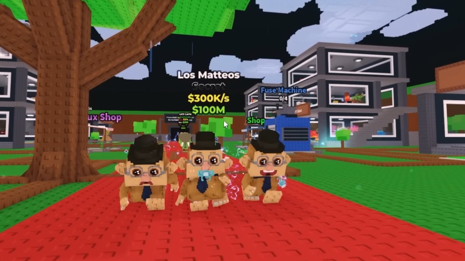 Roblox Steal a Brainrot screenshot featuring the Los Matteos Unit.