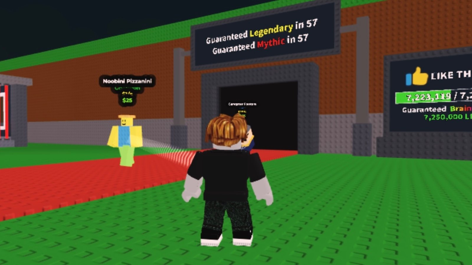 Roblox Steal a Brainrot screenshot featuring a player at the Conveyor Belt.