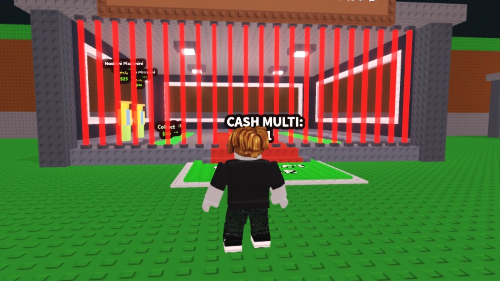 Roblox Steal a Brainrot screenshot featuring a Roblox player at another player's base.