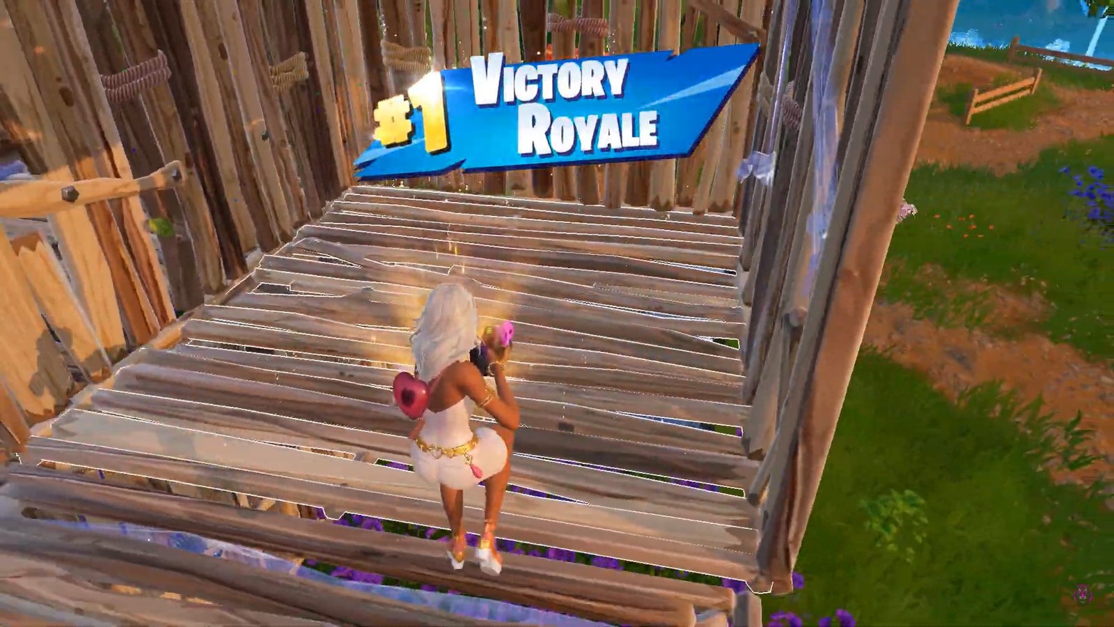 Fortnite screenshot featuring a Victory Royale.