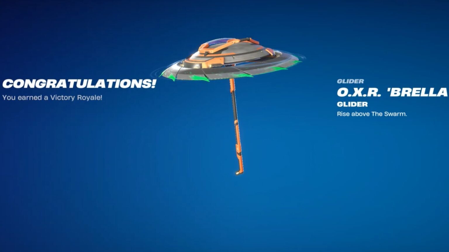 Fortnite screenshot featuring the O.X.R 'Brella.