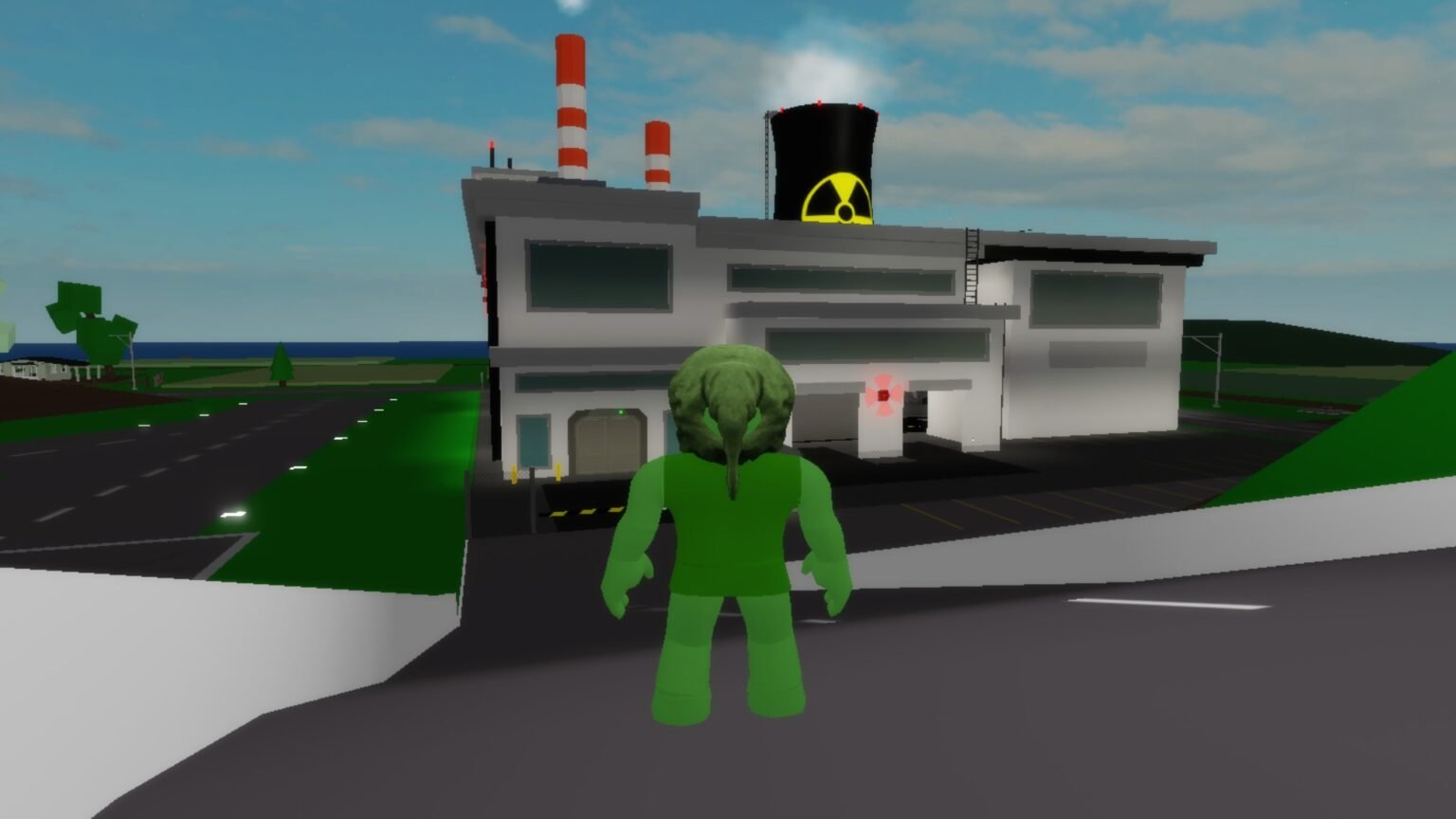 Brookhaven RP screenshot featuring a player at the Brookhaven Nuclear Power Plant.