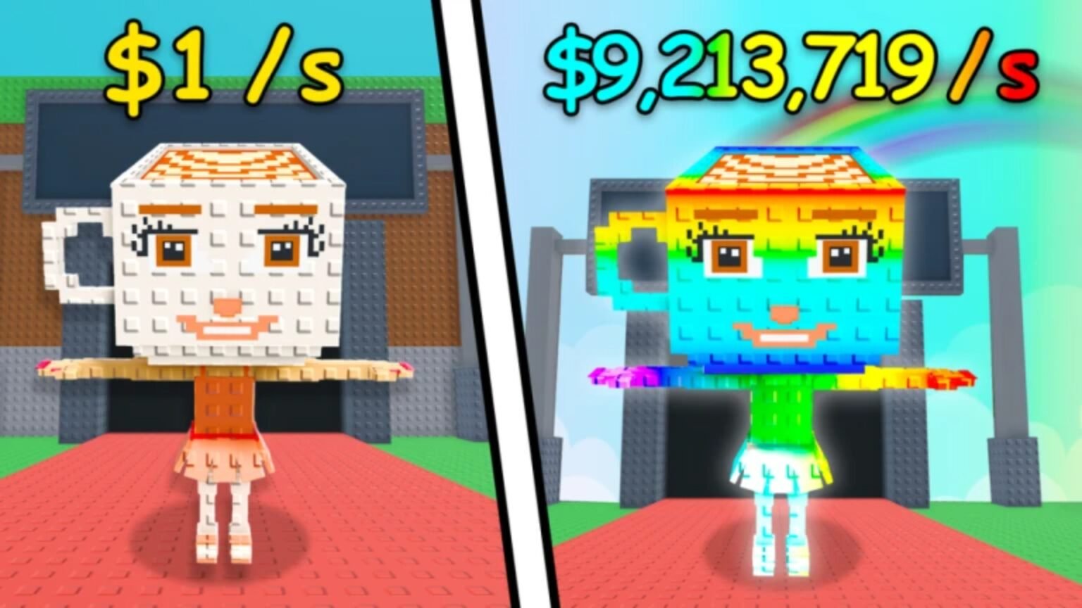 Steal a Brainrot thumbnail featuring a rainbow-themed Brainrot.