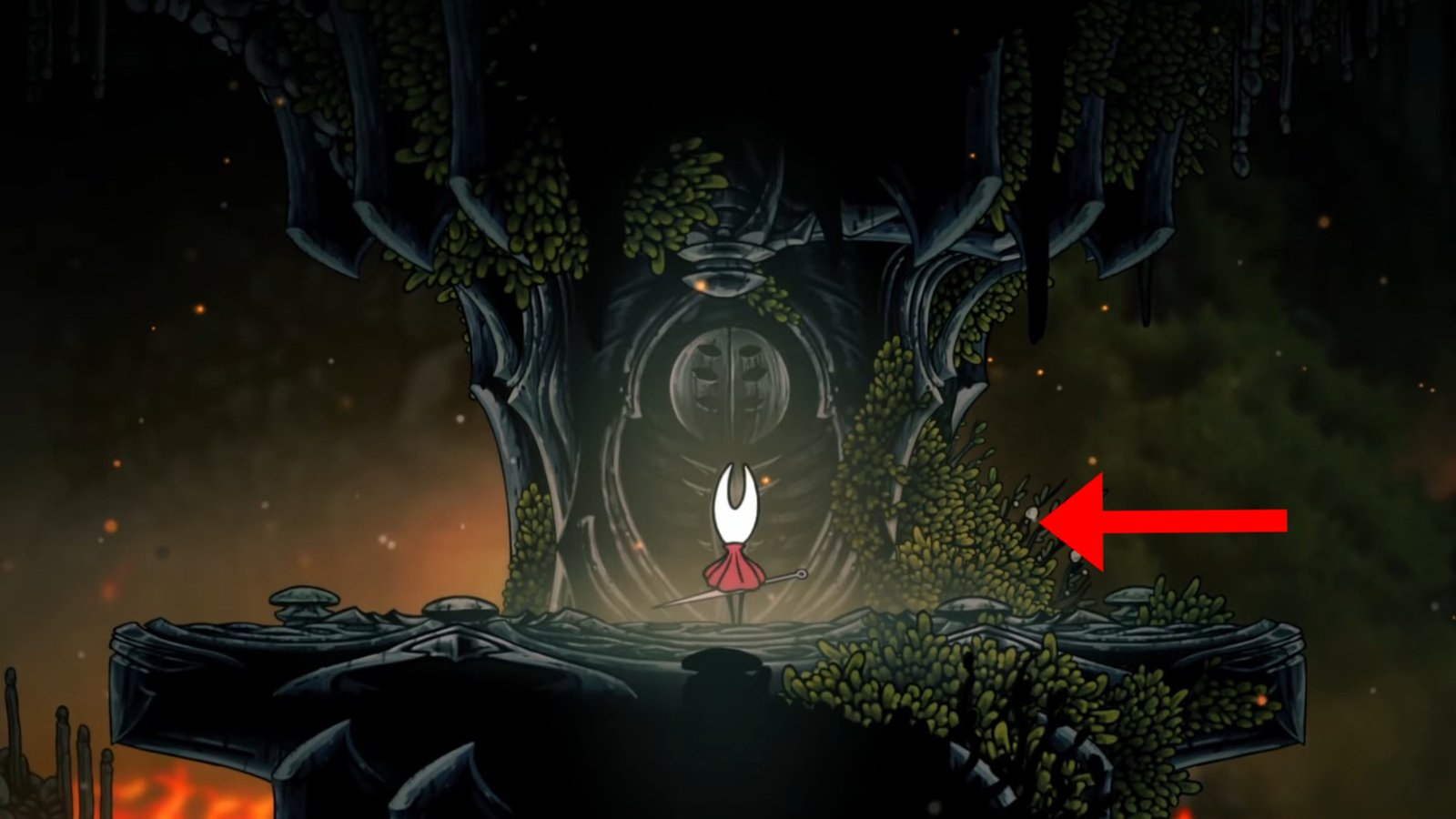Hollow Knight: Silksong screenshot featuring Hornet gaining the Swift Step ability.