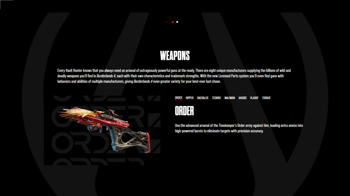 Borderlands 2 Order Gun Manufactuerer