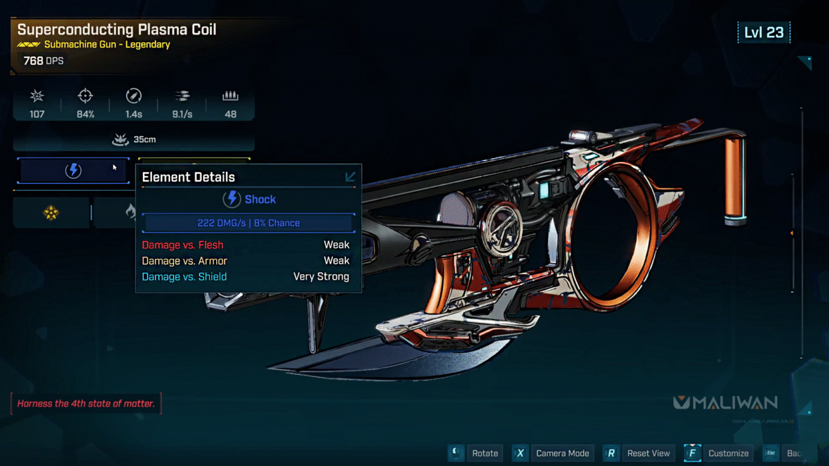 Borderlands 2 SMG Legendary Shock Status Effect