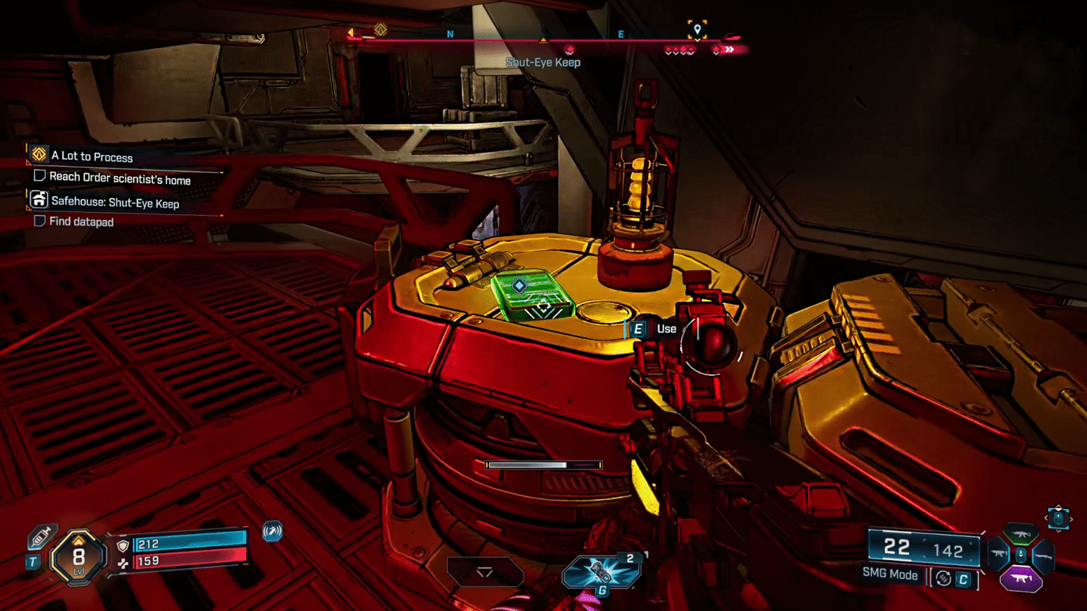 Borderlands 4 Datapad spot Shut-Eye Keep Safehouse in Howl