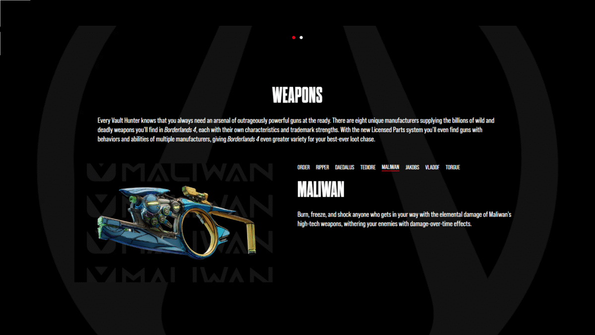 Borderlands 4 Maliwan Manufacturers