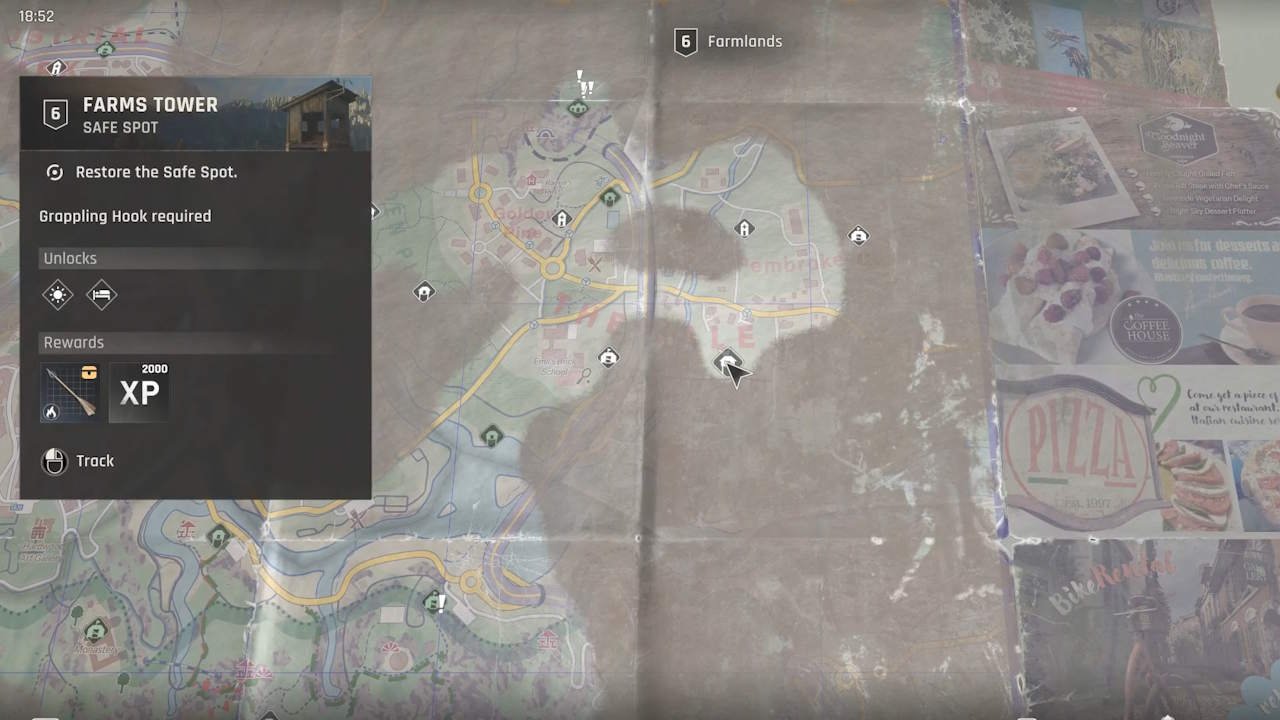 Farms Tower A3 treasure map location in Dying Light: The Beast