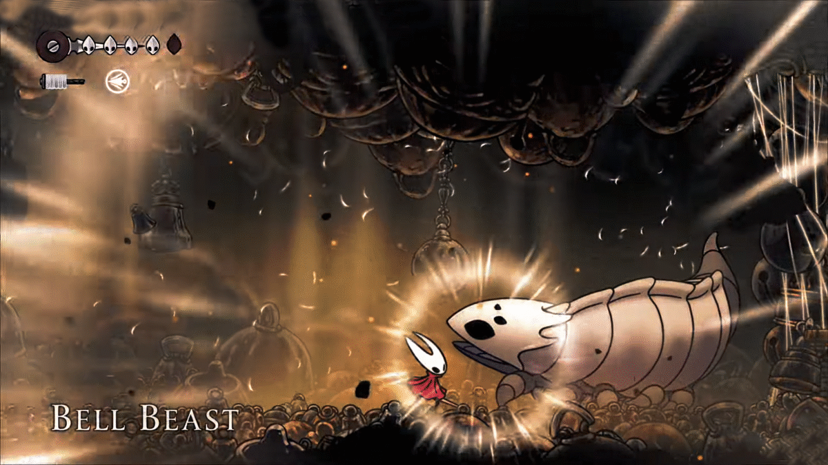 Hollow Knight Silksong Bell Beast Encounter Introduction