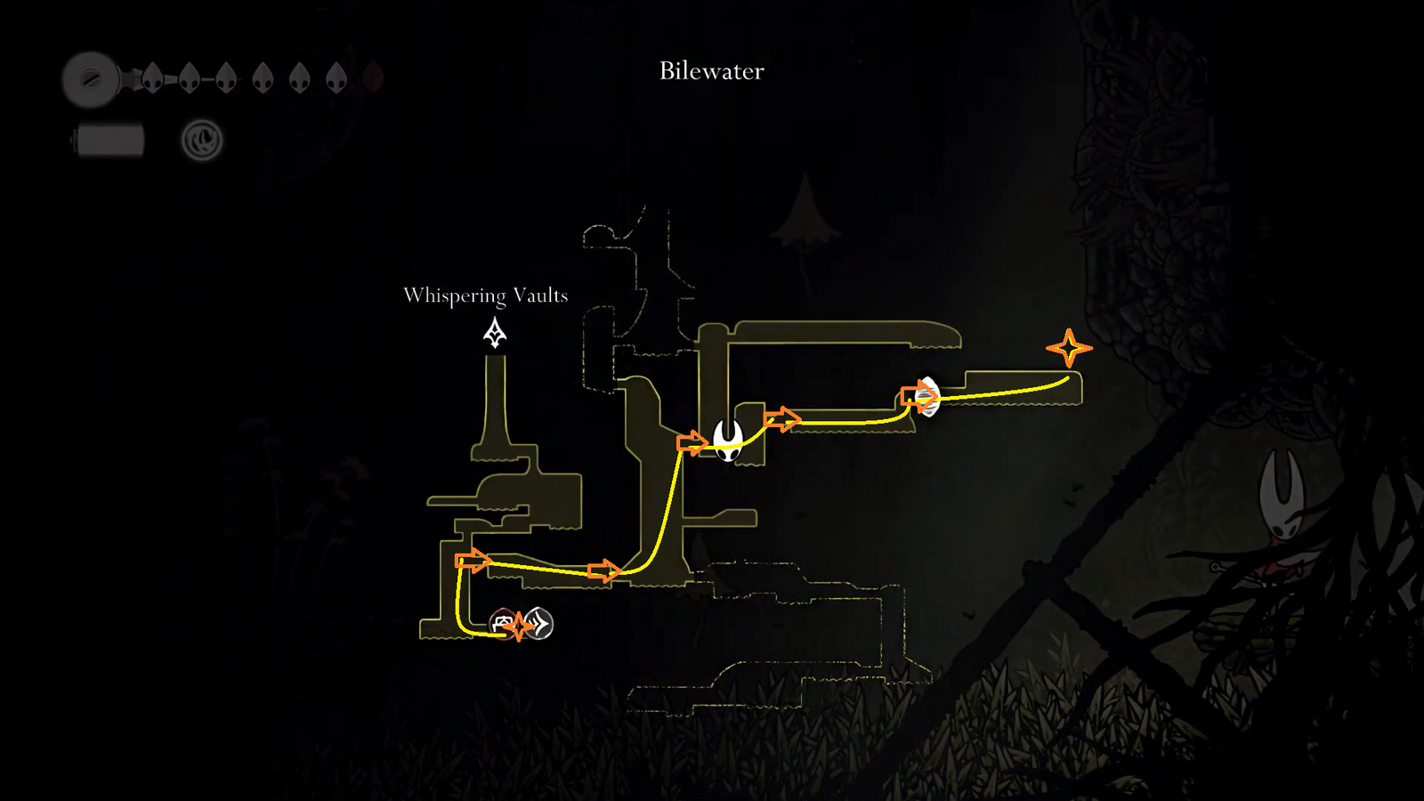 Hollow Knight Silksong, Bilewater Map Mask Shard